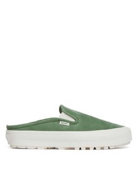 mintgrüne Slip-On Sneakers aus Leder