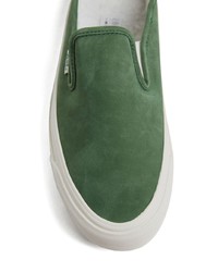 mintgrüne Slip-On Sneakers aus Leder von Vans