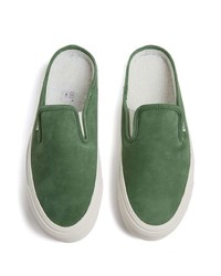 mintgrüne Slip-On Sneakers aus Leder von Vans
