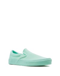 mintgrüne Slip-On Sneakers aus Segeltuch von Vans