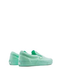 mintgrüne Slip-On Sneakers aus Segeltuch von Vans