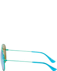 mintgrüne Sonnenbrille von Saint Laurent