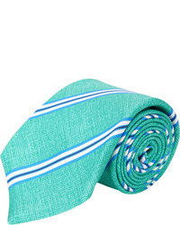 mintgrüne vertikal gestreifte Krawatte