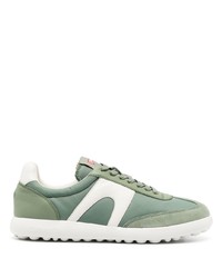 mintgrüne verzierte Wildleder niedrige Sneakers