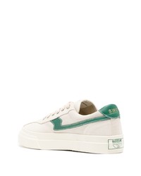 mintgrüne Wildleder niedrige Sneakers von Stepney Workers Club