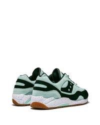 mintgrüne Wildleder niedrige Sneakers von Saucony