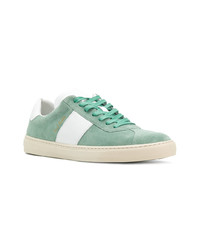 mintgrüne Wildleder niedrige Sneakers von Paul Smith