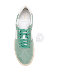 mintgrüne Wildleder niedrige Sneakers von Paul Smith