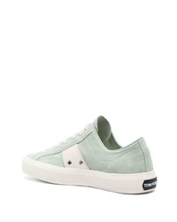 mintgrüne Wildleder niedrige Sneakers von Tom Ford