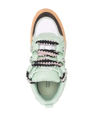 mintgrüne Wildleder niedrige Sneakers von Marcelo Burlon County of Milan