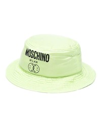 mintgrüner bedruckter Fischerhut von Moschino