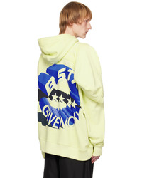mintgrüner bedruckter Pullover mit einem Kapuze von Givenchy