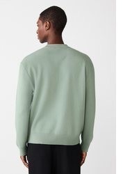 mintgrüner bedruckter Pullover mit einem Rundhalsausschnitt von next