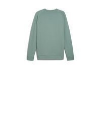 mintgrüner bedruckter Pullover mit einem Rundhalsausschnitt von Puma