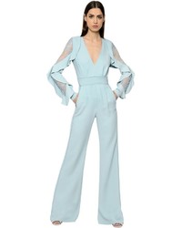 mintgrüner Jumpsuit mit Rüschen