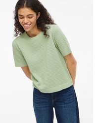 mintgrüner Kurzarmpullover von Vila