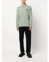 mintgrüner Polo Pullover von Stone Island