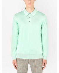 mintgrüner Polo Pullover von Dolce & Gabbana