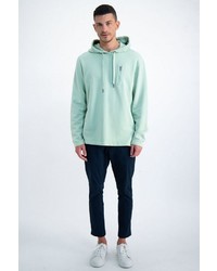 mintgrüner Pullover mit einem Kapuze von GARCIA