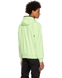 mintgrüner Pullover mit einem Kapuze von Stone Island