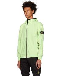 mintgrüner Pullover mit einem Kapuze von Stone Island