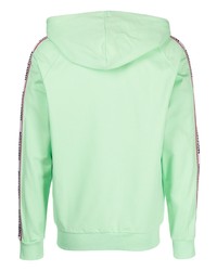 mintgrüner Pullover mit einem Kapuze von Moschino