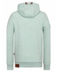 mintgrüner Pullover mit einem Kapuze von Naketano