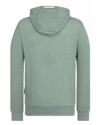 mintgrüner Pullover mit einem Kapuze von Naketano