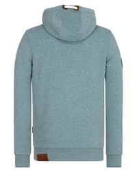 mintgrüner Pullover mit einem Kapuze von Naketano