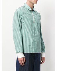 mintgrüner Pullover mit einem Reißverschluss am Kragen von Marni