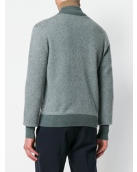 mintgrüner Pullover mit einem Reißverschluß von Doriani Cashmere