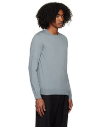 mintgrüner Pullover mit einem Rundhalsausschnitt von Zegna