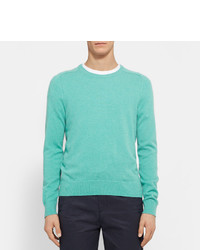 mintgrüner Pullover mit einem Rundhalsausschnitt von Club Monaco