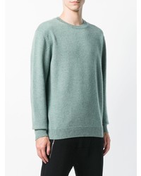 mintgrüner Pullover mit einem Rundhalsausschnitt von DSQUARED2