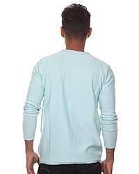 mintgrüner Pullover mit einem Rundhalsausschnitt von FIOCEO