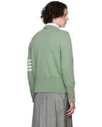 mintgrüner Pullover mit einem Rundhalsausschnitt von Thom Browne