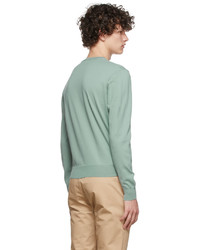 mintgrüner Pullover mit einem Rundhalsausschnitt von Ralph Lauren Purple Label