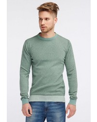 mintgrüner Pullover mit einem Rundhalsausschnitt von Petrol Industries