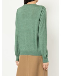 mintgrüner Pullover mit einem Rundhalsausschnitt von Seya.