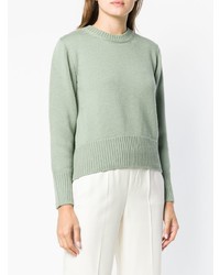 mintgrüner Pullover mit einem Rundhalsausschnitt von Zanone