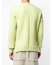 mintgrüner Pullover mit einem Rundhalsausschnitt von Rick Owens