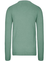 mintgrüner Pullover mit einem V-Ausschnitt von BASEFIELD