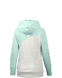 mintgrüner Pullover mit einer Kapuze von Ragwear