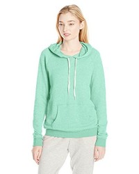 mintgrüner Pullover mit einer Kapuze von Volcom