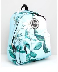 mintgrüner Rucksack mit Blumenmuster von Hype