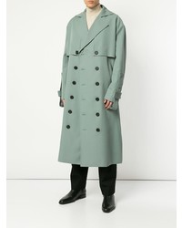 mintgrüner Trenchcoat von Wooyoungmi