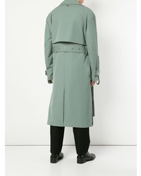 mintgrüner Trenchcoat von Wooyoungmi