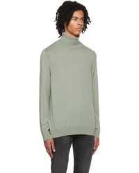 mintgrüner Wollrollkragenpullover von Paul Smith