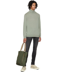 mintgrüner Wollrollkragenpullover von Paul Smith