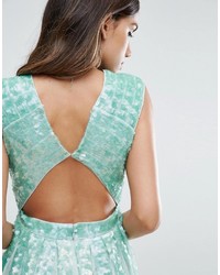 mintgrünes ausgestelltes Kleid aus Pailletten von Asos